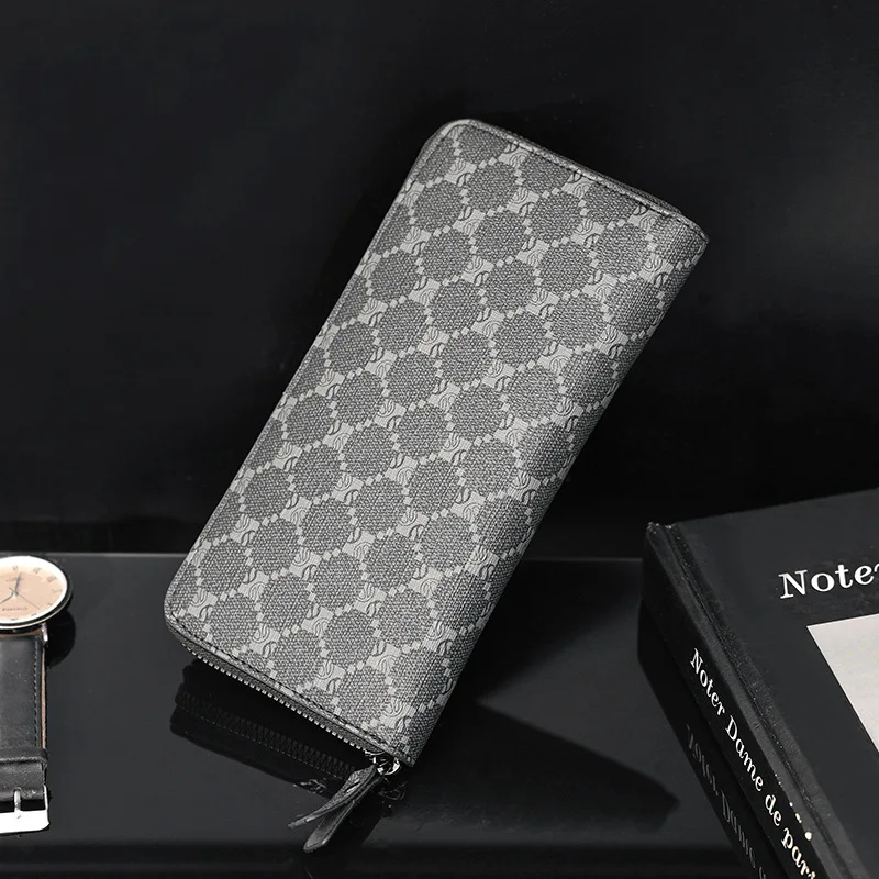 New Luxury Brand Long Men Wallet and Clutch Purse for Man Bag Designer Male Wallet Women Zipper Credit Card Holder Phone Bag