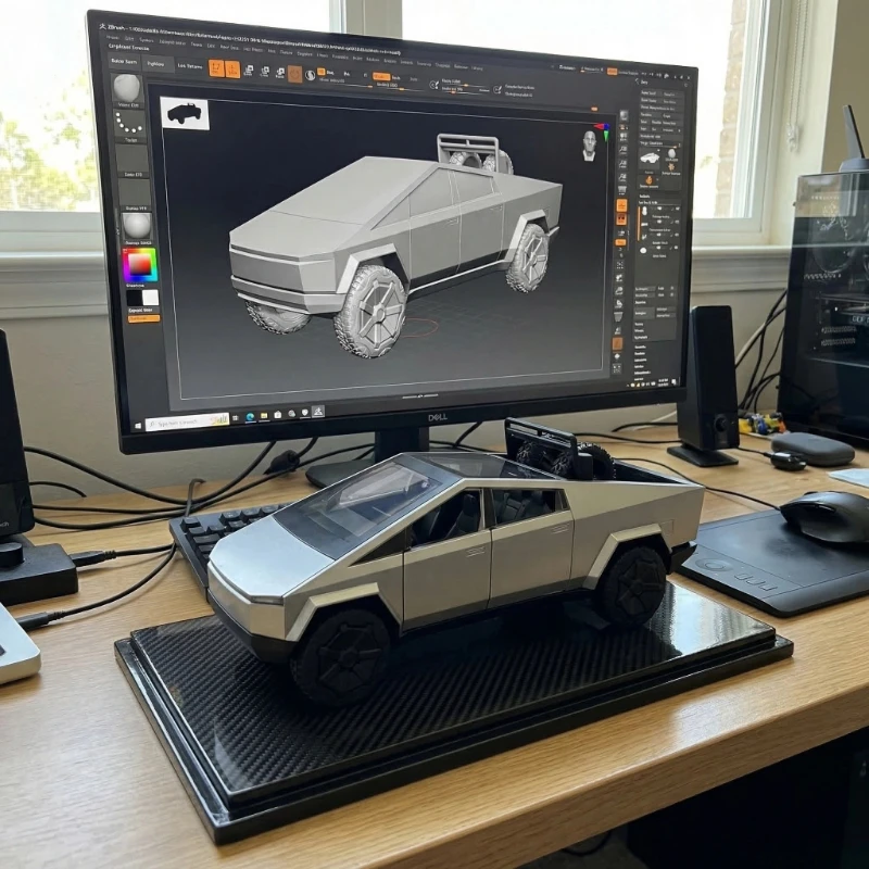 

1/28 pickup truck model alloy toy car pull back sound and light simulation off-road vehicle children's toy decorations