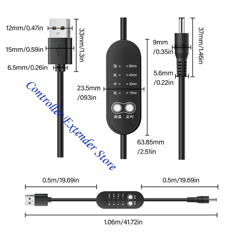 N84B USB إلى DC35135 كابل مع التحكم في درجة الحرارة تسخين سريع ومتانة