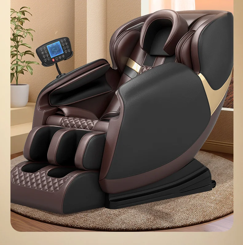 Electric Full Body Salon Massage Chair Zero Gravity 3D 4D 8D Leather Foldable with Sl Track