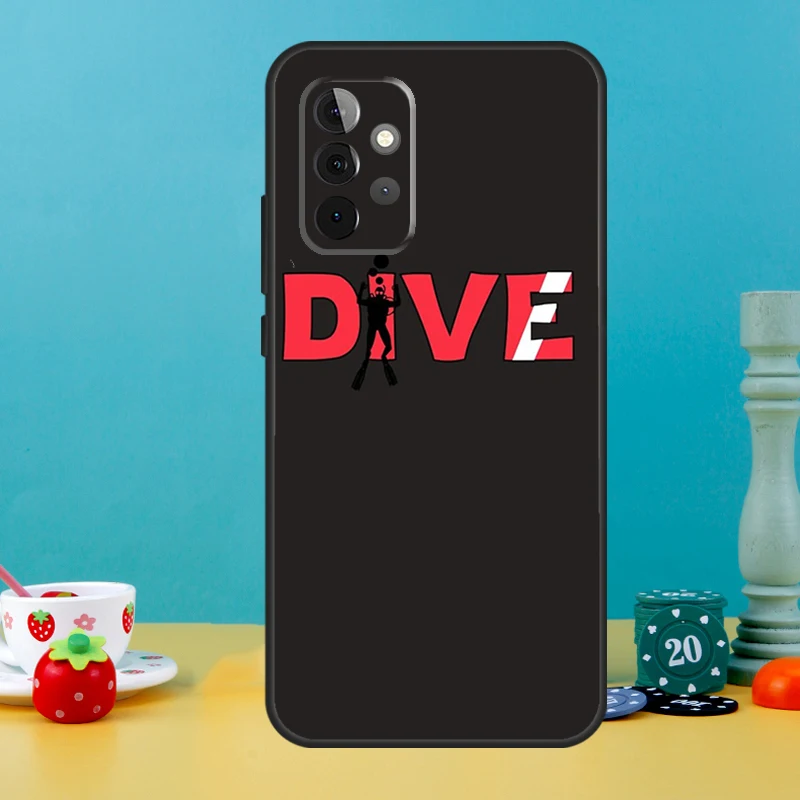 Dive Scuba Diver Shark Diving Cover For Samsung Galaxy A24 A34 A14 A54 A13 A53 A33 A23 A52 A32 A22 A12 A51 A71 Back Case