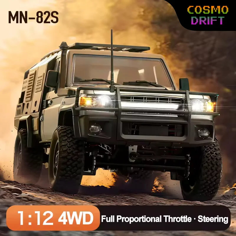 

MN82S 1:12 Scale RC Crawler Car 4WD Off-Road Remote Control Truck Full Simulation Rock Climber Model Vehicle for Kids & Adults