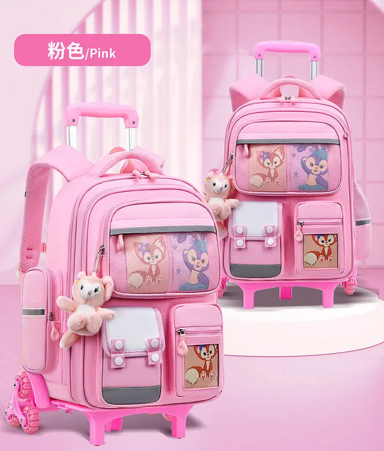 Student School Bag On Wheels School Wheeled Backpack Trolley Backpack School Trolley Bags for Girls Rolling backpack Bag For Boy