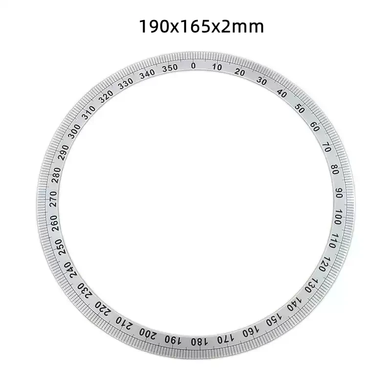 外径190mm-ダイヤルスケール識別ダイヤル度目盛り付き円盤型分度器-工作機械測定工具用