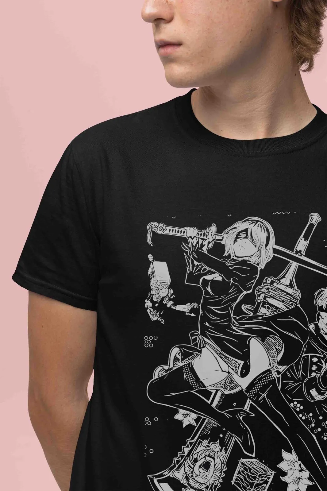 Nier Automata Shirt YoRHa 2B Tshirt 9S T-Shirt A2 Top Eve Nines Adam Anime Tee