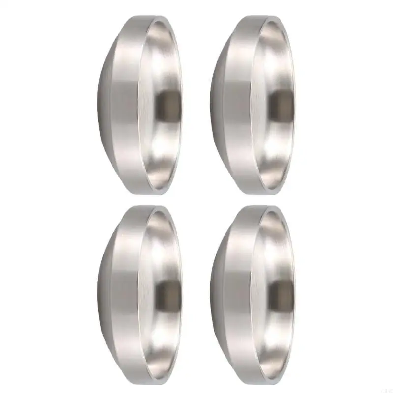 C5AC 4pcs molho condimento tigela imersão pequenos aços inoxidáveis ​​com tempero pratos tempero