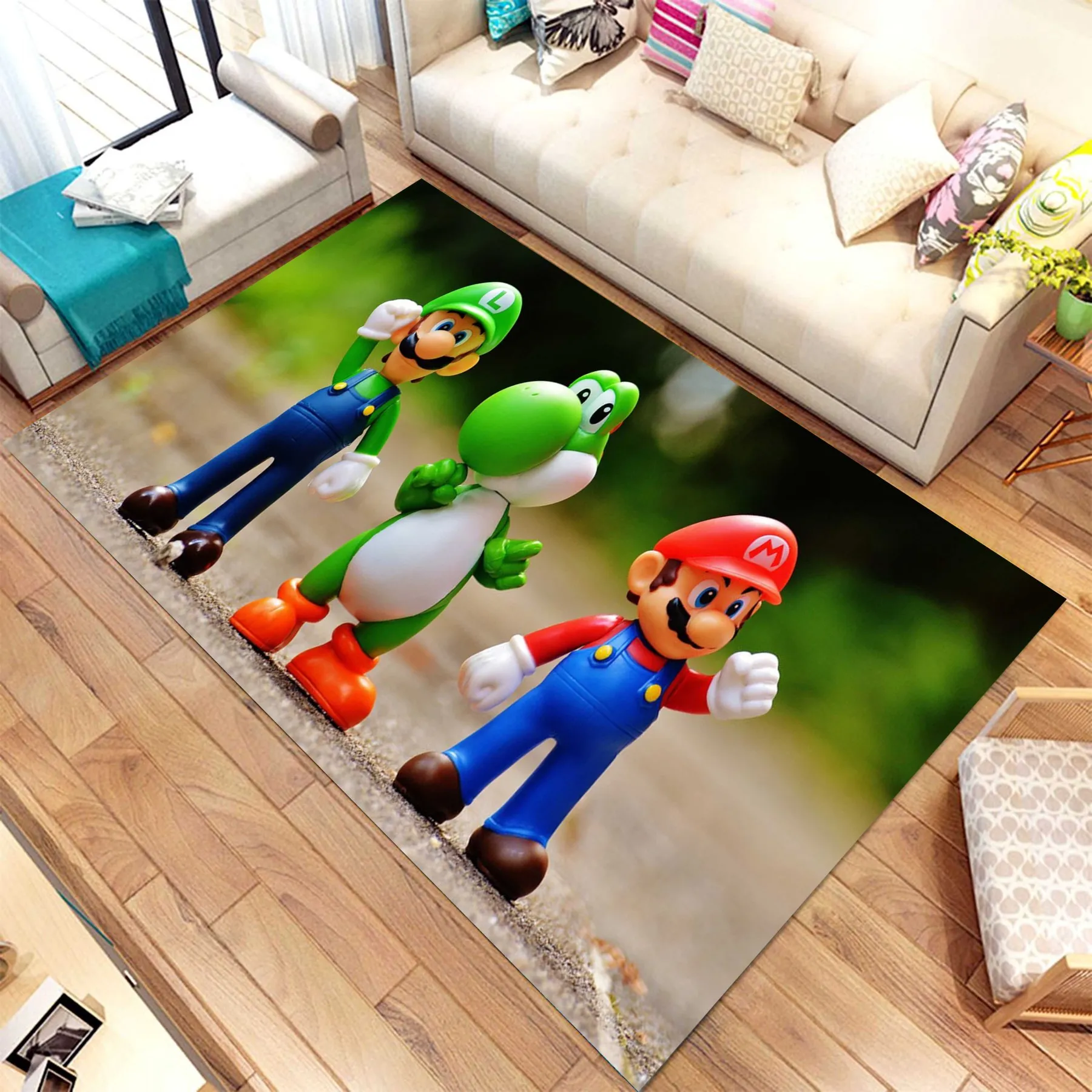 

Mario Rug For Living Room, Fan , Area Rug, Popular Rug, Personalized Gift, supermario Themed Rug, Home Decor,Rug, msck52