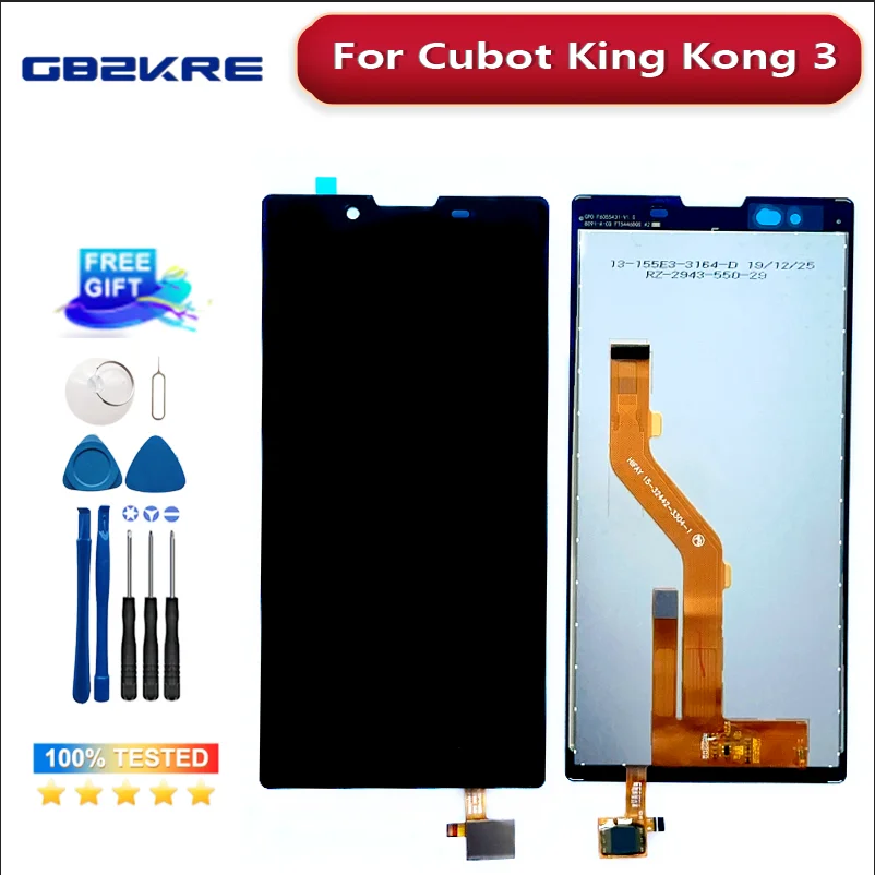 

Original 5.5 Inches For Cubot King Kong 3 KingKong 3 LCD Display Touch Screen Assembly Kingkong3 +Tools