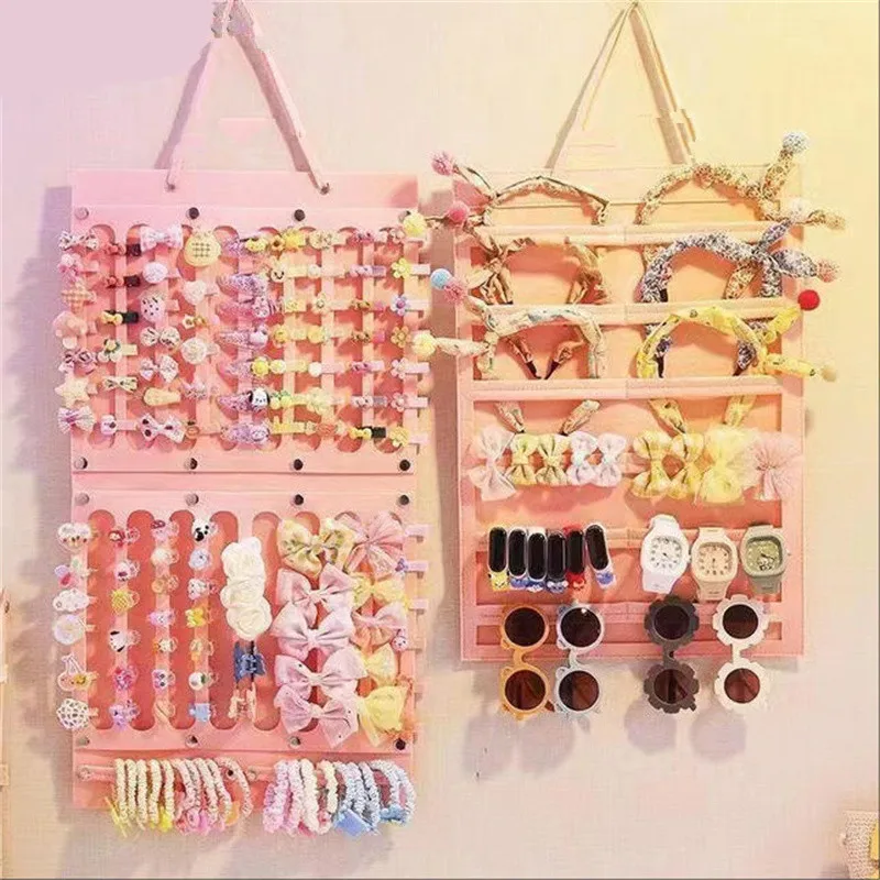 

2PCS Hair Accessories Hanging Storage Organizer Wall Decoration Hair Bows Storage Hair Clip Hair Rope Glasses Organizing Storage