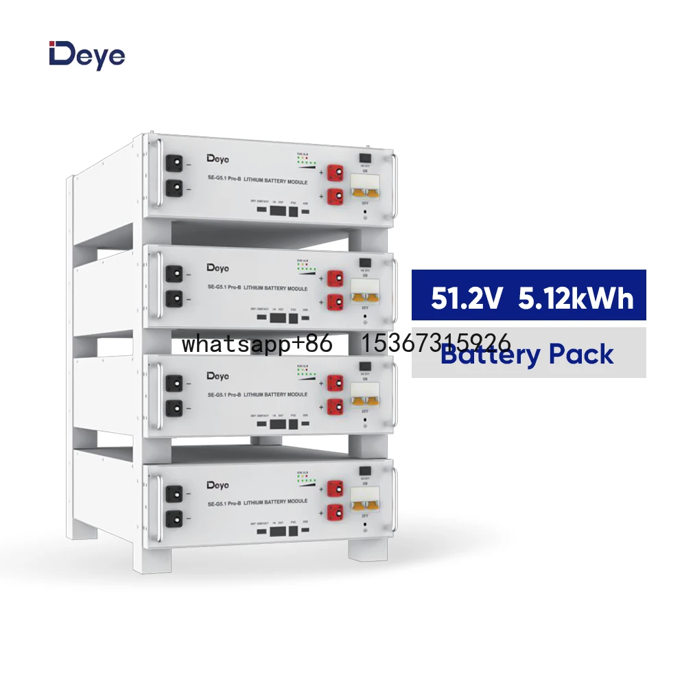 Deye rack mounted Lifepo4 Lithium Wall Mounted 51.2v 5.12kwh 10kWh 15kWh