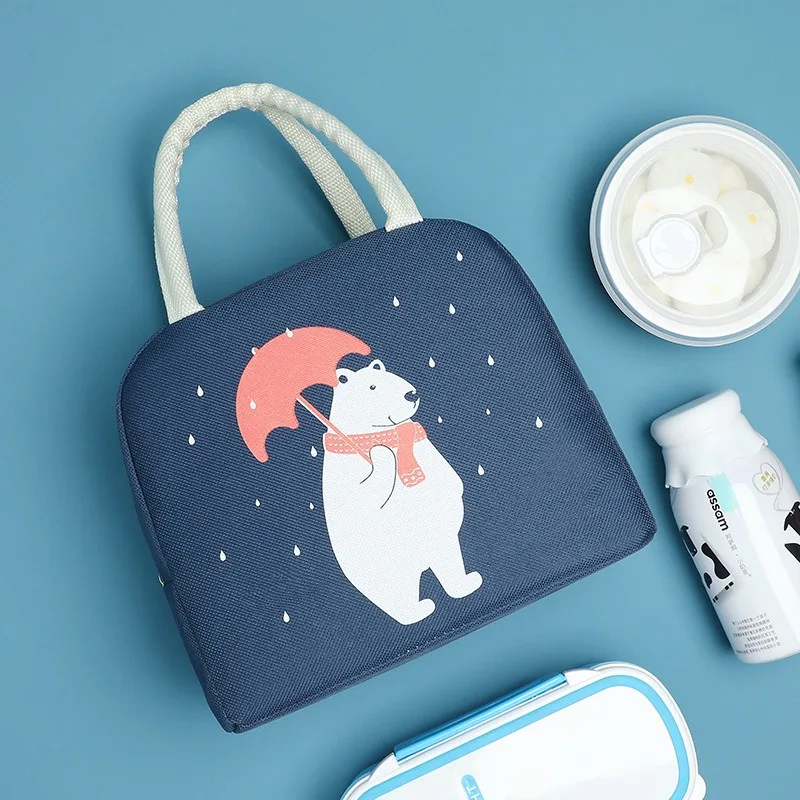 Bolsa de almuerzo de Panda de dibujos animados para niños, bolsas de Picnic de viaje portátiles, aislamiento impermeable, Enfriador de desayuno