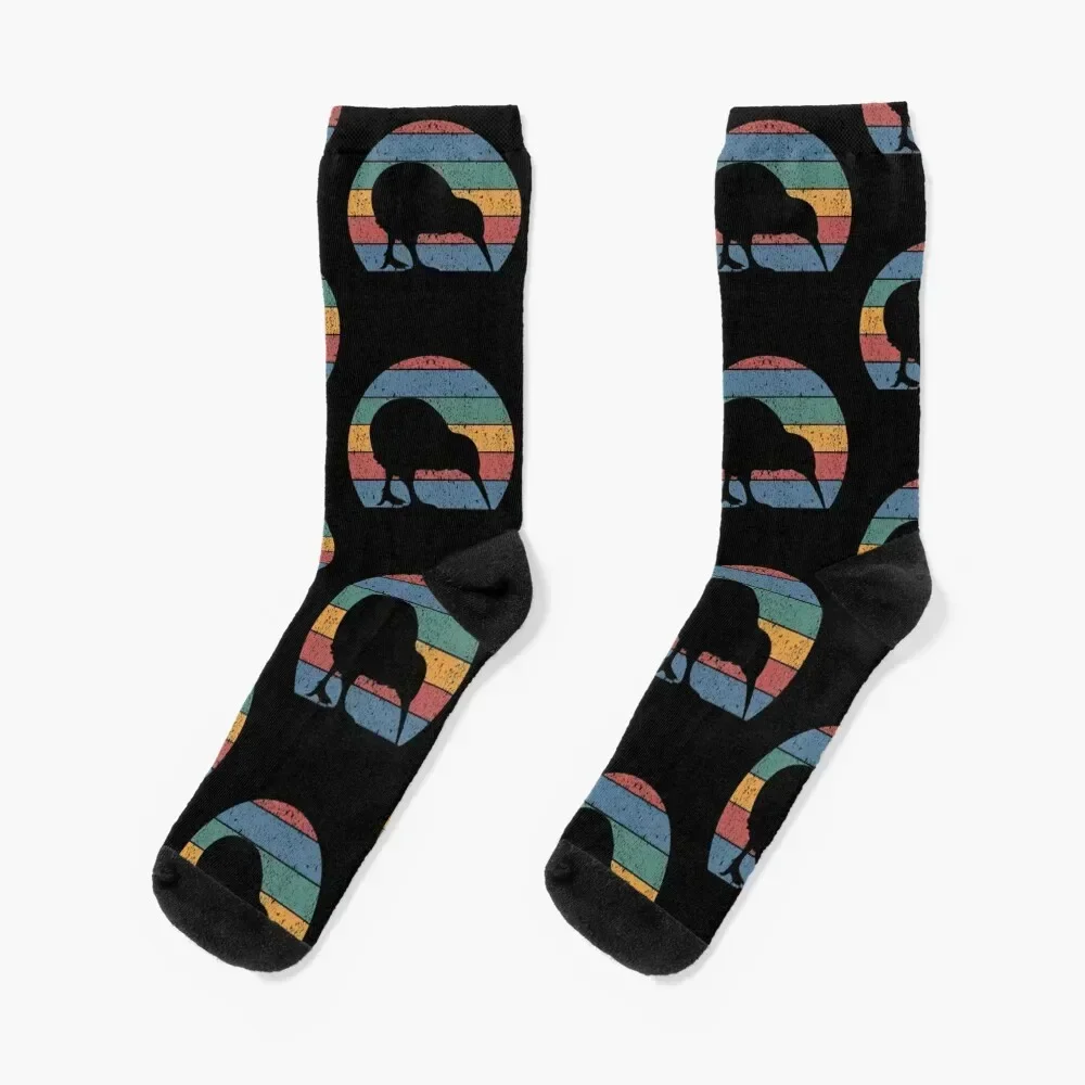 Funny New Zealand Kiwi Bird Retro Vintage Gift Socks warm winter funny gift anti-slip Socks Man Women's