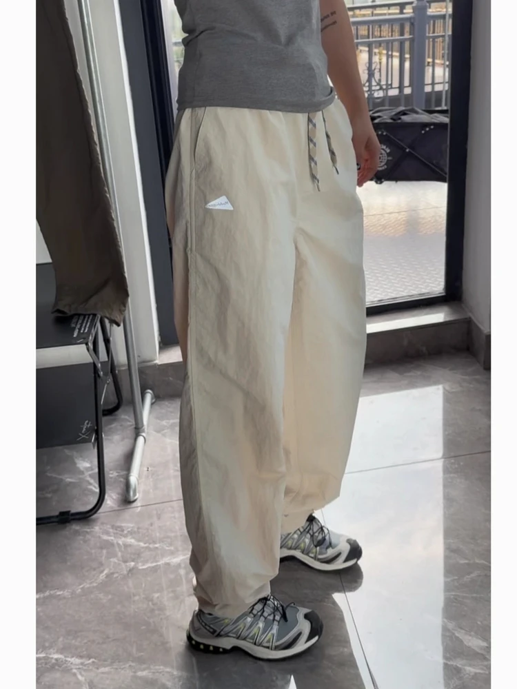 

Summer Anti-UV Anti-Water Anti-Pollution Cone ape Straight Leg Pants Casual Sports Long Trousers Small Square Pattern Fabric