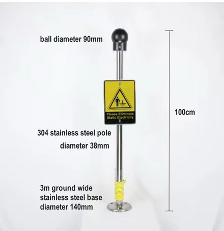 Touch Type Human Body Static Eliminator Ball, Electrostatic Releaser for Anti-Static Protection