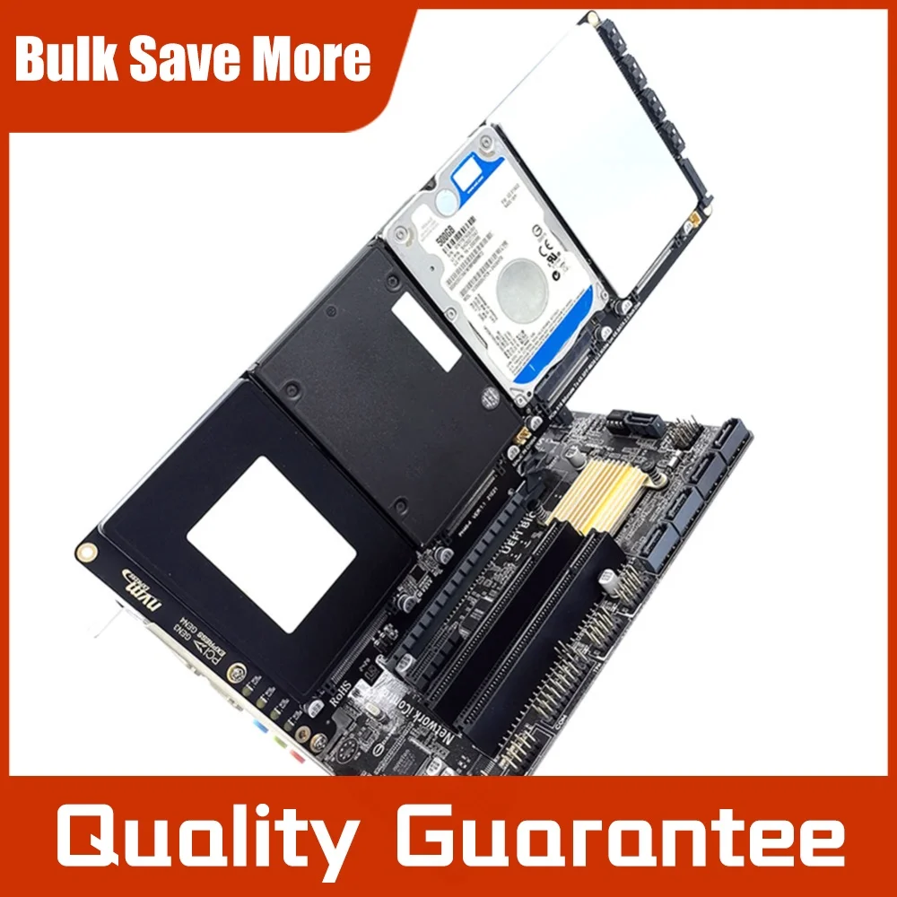 4-Port U2 NVME 2.5Inch SATA SSD Adapter Card Motherboard Support PCIe X4x4x4x4 Bifurcation U.2 PCIe Adapter with LED Indicator