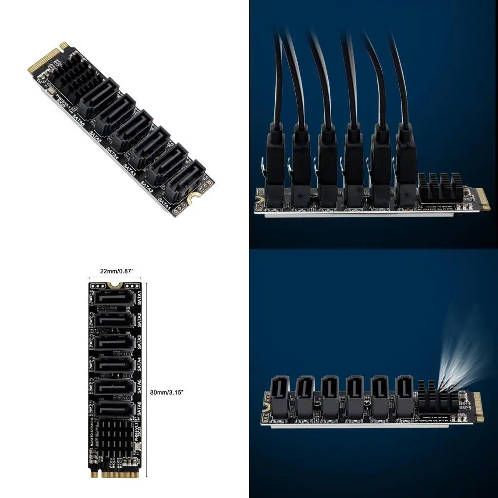 

Y1UB PCIE to Expansion Card 6 Full Speed Ports 6Gbps Transfer Expansion