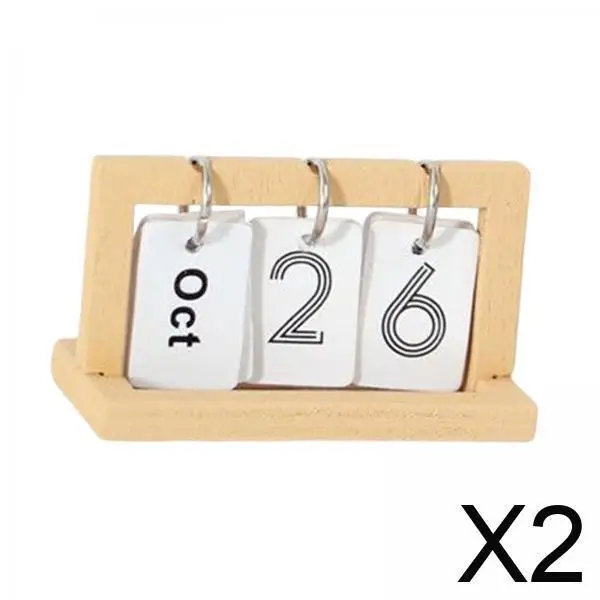 

1 12 Scale Mini Calendar Decorative Desk Model Dollhouse Accessory Perpetual Scene Ornament for Living Room Kids