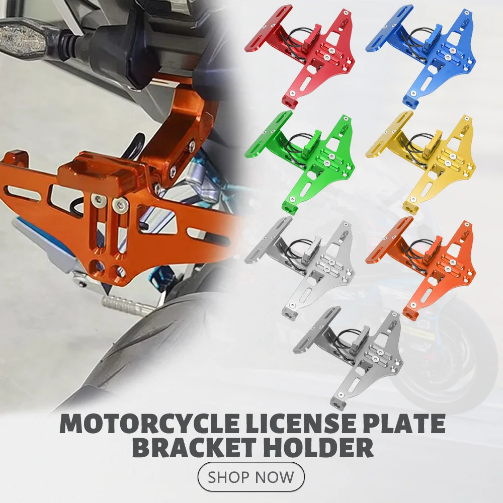 

2023 For HONDA CBR 125 250 300 500 600 650 900 929 954 1000 1100 F R RR X SP ADV150 Rear License Plate Holder Bracket with Light