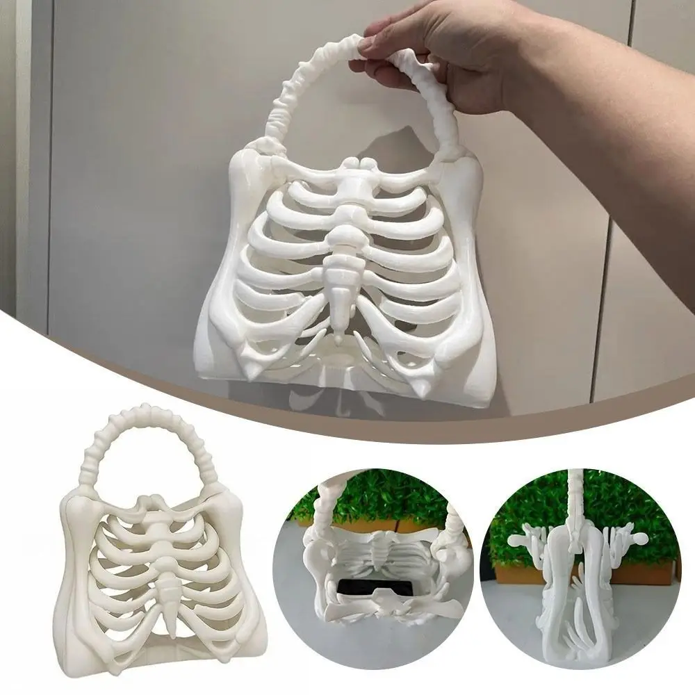 

Сумочка со скелетом, 3D-печать, сумка со скелетом, костюм в форме ребра, готический кошелек, новинка, форма реберной клетки, косплей