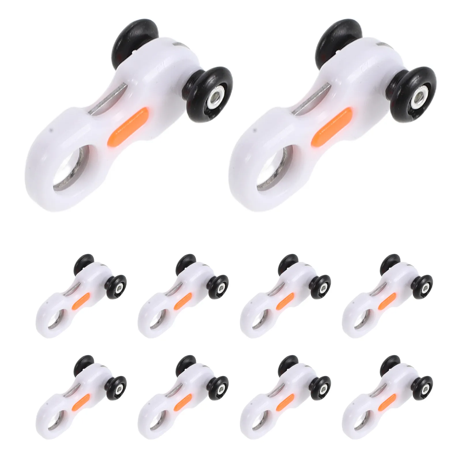 100pcs Silent Curtain Rail Pulley Hidden Sliding Door Pulley Roller Dual Wheel Window Track Gliders for Ceiling Mounted Tracks