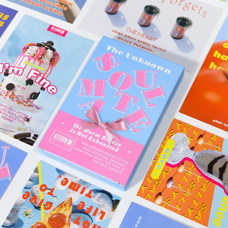 

30PCS Meet The Unknown Series Postcard Set - Creative Message Blessing Cards Festival Confession Gift