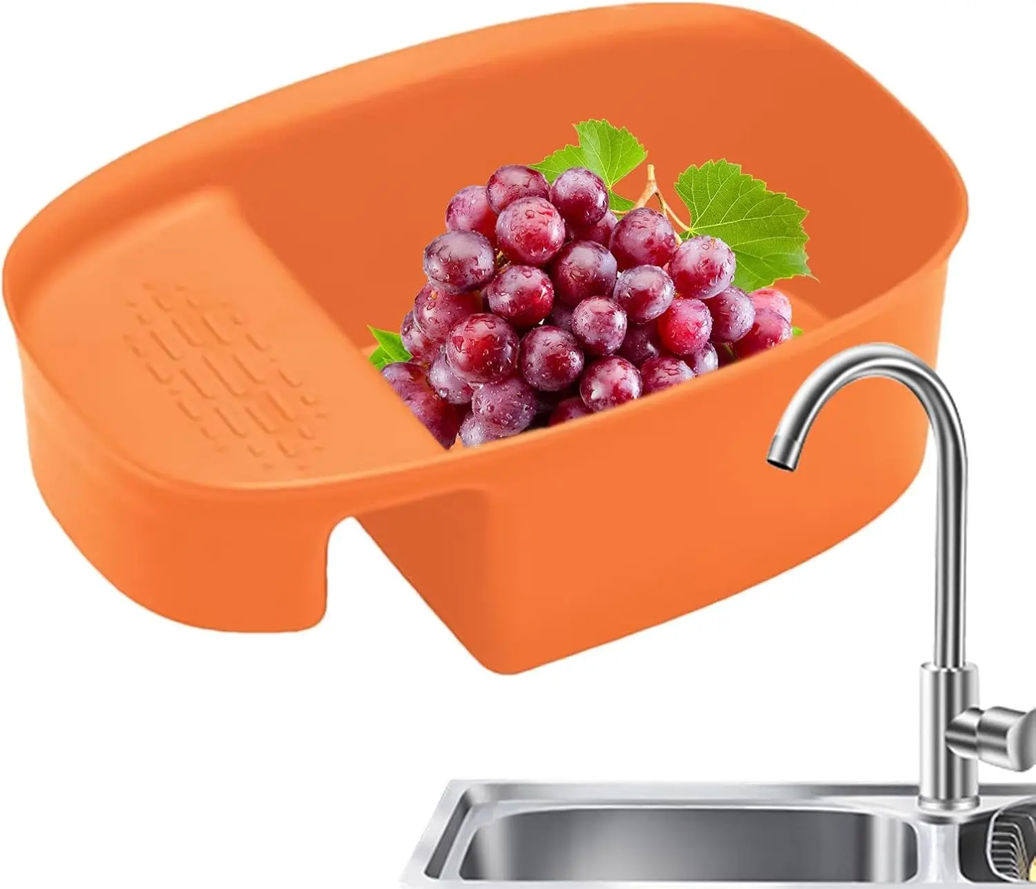 

Sink Drain Basket Vegetable Rack Desiccant Drying Within Sink Reach Food Tray MultifunctionalVegetable Storage Kitchen Accessory