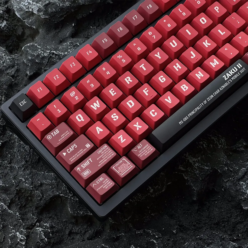 Imagem -05 - Kit de Teclado Mecânico Pbt Keycap Verde e Vermelho Zagu Cereja Perfil Dye Sub 60 61 64 68 78 84 87 98 104 Mecha Warrior 140 Chaves