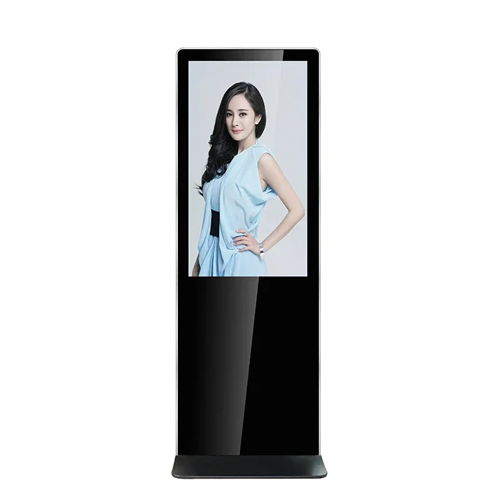 Factory OEM 43 49 55 Inch Android Floor Stand Totem Advertising Display Lcd Digital Signage Player Kiosk Touch Screen