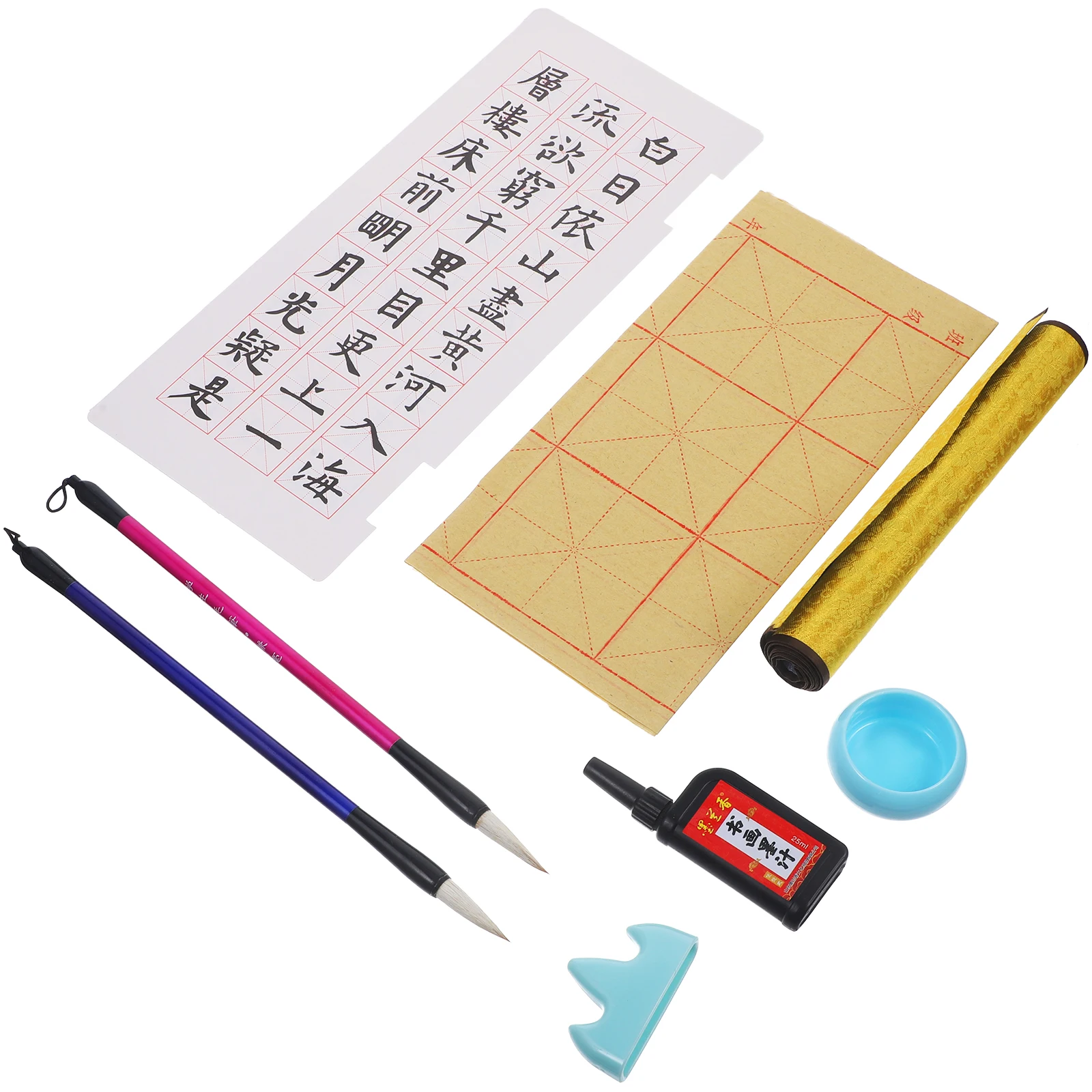 

Calligraphy Set Writing Cloth Pen Paper Mat Storage Portable Plastic Supplies Household Beginner