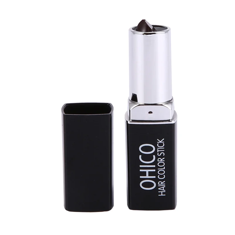 

X17A 2025 NEW-5X Ohico Natural Plant Extracts Lipstick Shape Hair Dye Pen Covering White Hair Disposable Hair Color Stick Dark B