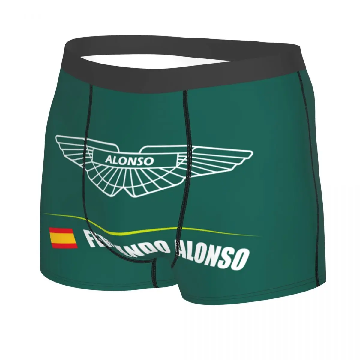 Custom Alonso Motor Racing Boxers Shorts Mens Fernando Automobile Race Briefs Underwear Novelty Underpants