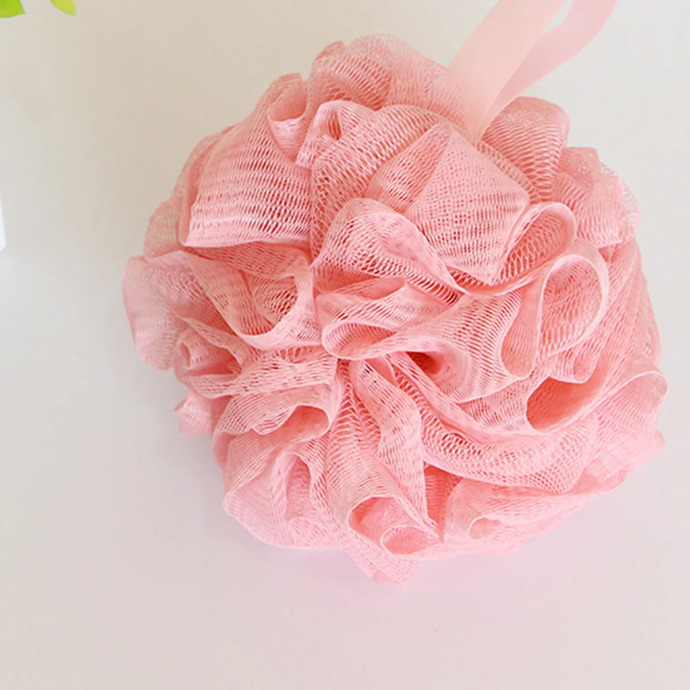 

6Pcs Bath Ball for Adults Soft Mesh Bubble Making Ball Exfoliating Shower Puff for Body Cleansing with Hanging Rope Purple Blue