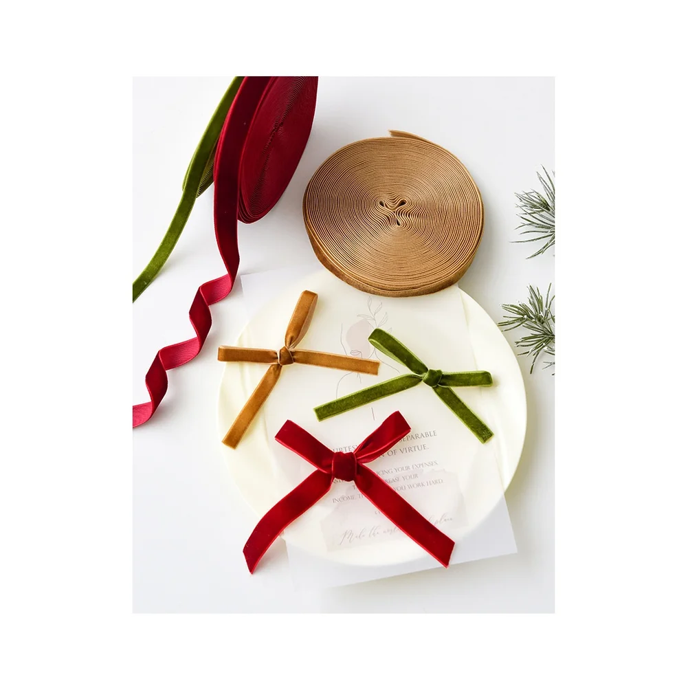 

Christmas Decoration New Year Presents Packaging Ribbon Bows Christmas Pendants Christmas Tree Ties DIY Handcrafts Material