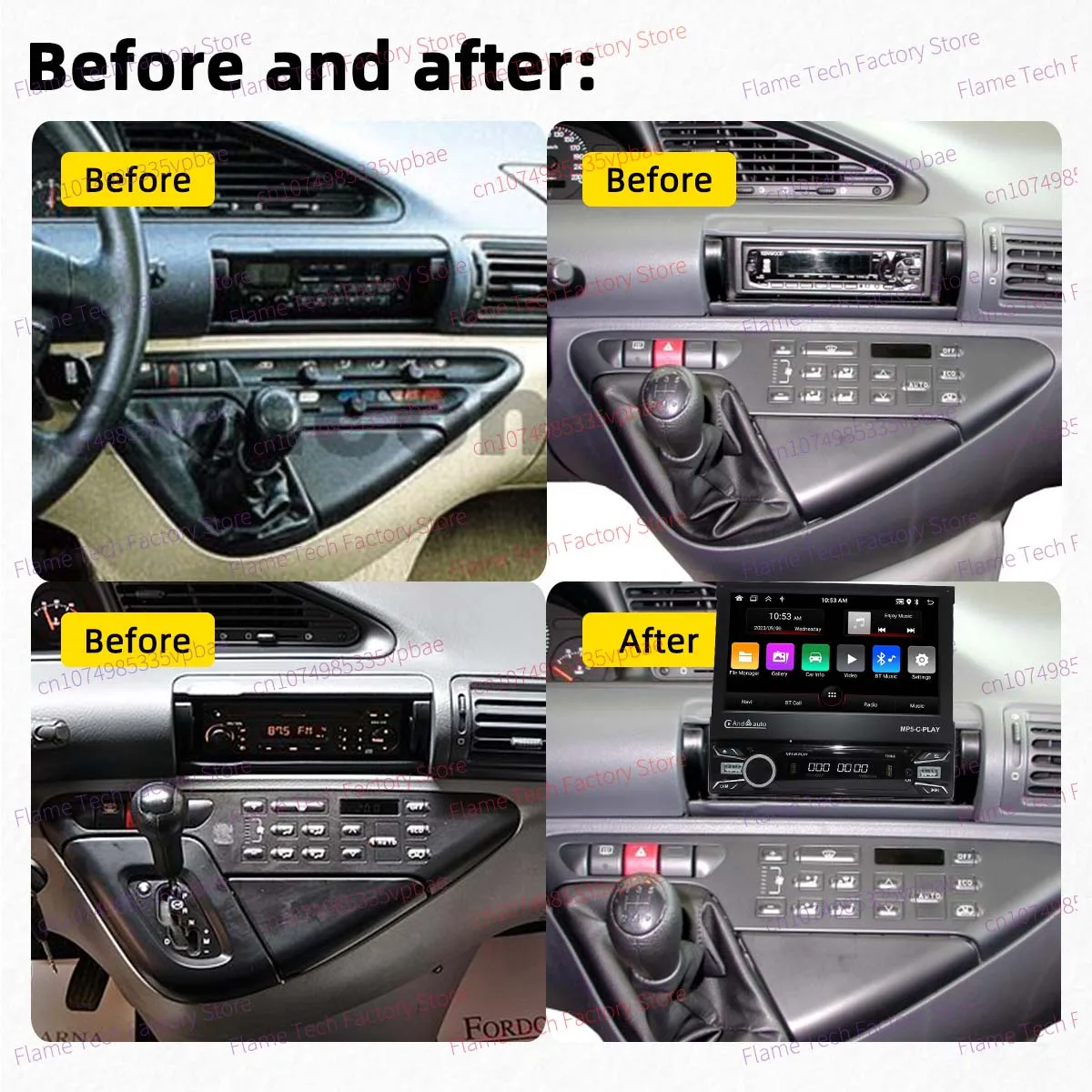 Car Stereo Android for Peugeot 806 1994-2002 1 Din 7