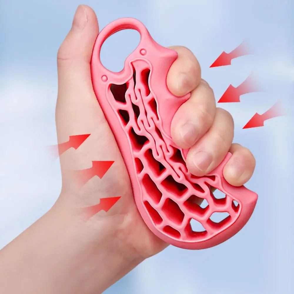 Pelatih Kekuatan Genggaman Sarang Lebah dengan Cincin Pembawa Ergonomis Alat Latihan Kekuatan Jari Silikon Heksagonal