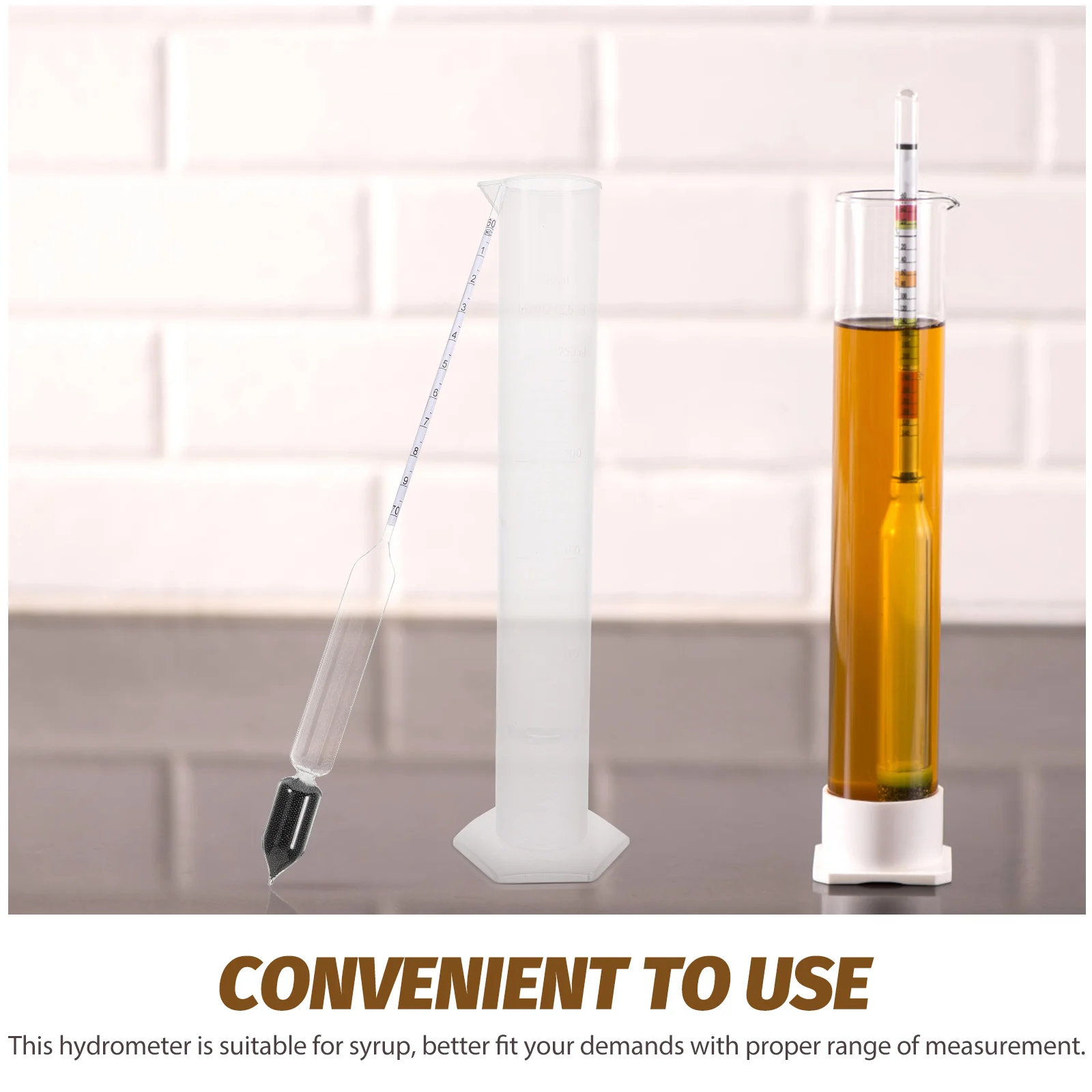 

1Set Maple Syrup Hydrometer Kit Precision Sugar Content Tester Density Measuring Tools Syrup Hydrometer Set Supplies