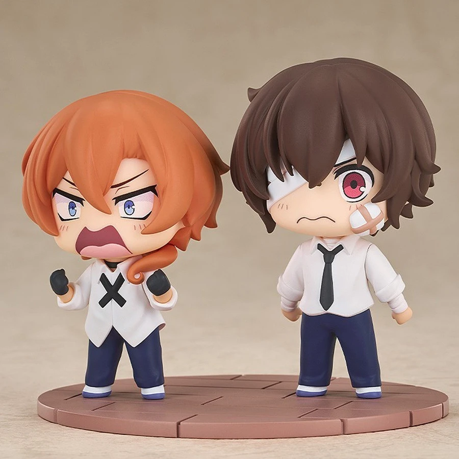 ¡Anime perros callejeros Bungou de 7CM Wan! Figura Dazai Osamu Nakahara Chuuya Qset Diez años Ver modelo muñeca de juguete adornos regalo de PVC
