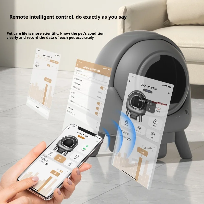 Caja de arena autolimpiable para gatos con recogedor automático - imagen 4