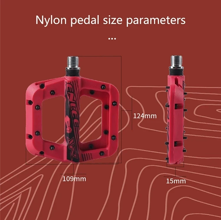 Mountainbike ultraleichtes Nylon Plattform pedal für Fahrrad Fuß stütze Clipless Pedale Flach lager Fuß stütze MTB Fuß stütze Radfahren – Detail 3