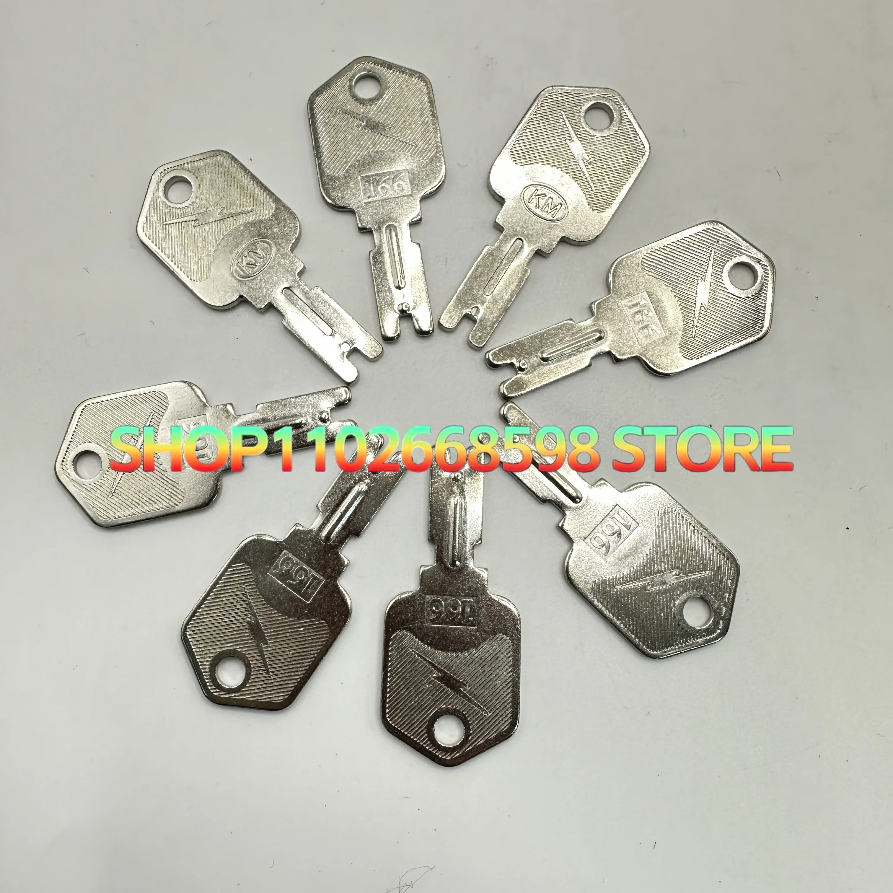 

2/5/10PC 166 Forklift Key 6T-2663 for Pollak Clark Yale Hyster for Komatsu Mustang Gradall Gehl for Daewoo Doosan A214062 513350
