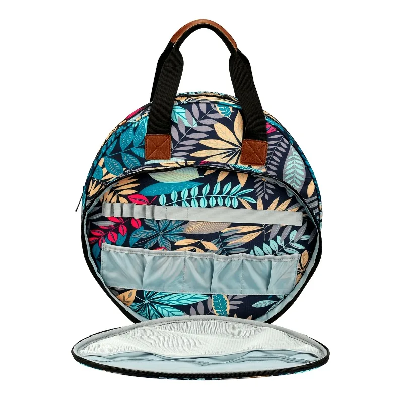 

Round Embroidery Storage Bag Organizer, Oxford Fabric Cross Stitch Supplies Pouch for Needlework Tools Travel Case