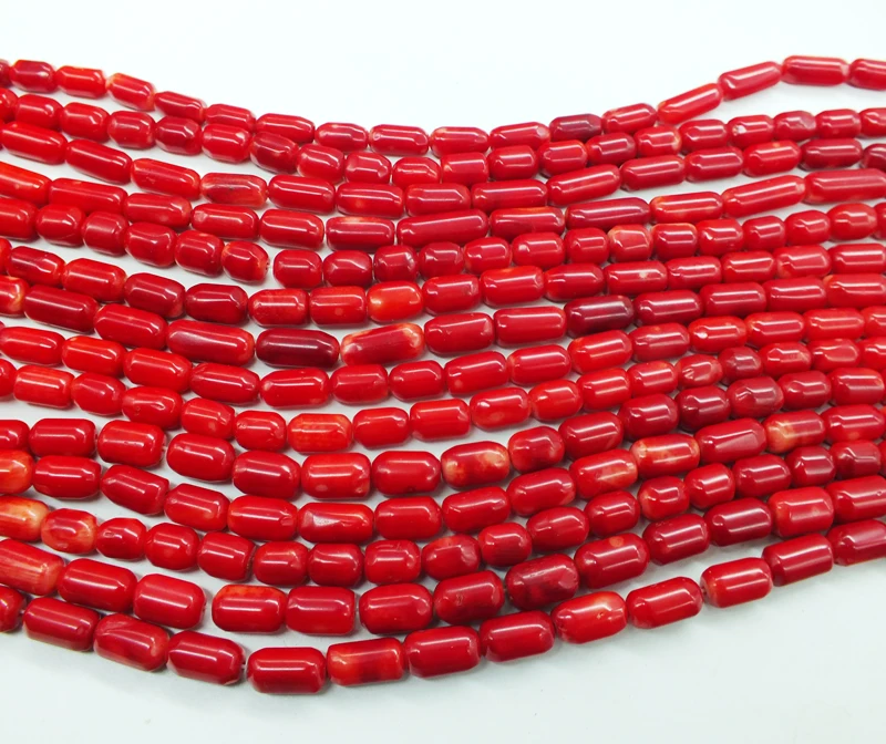 DIY  wholesale 14PCS  8MM  oval shape Red coral scattered beads - Hot Design for Necklace Making 15 inches