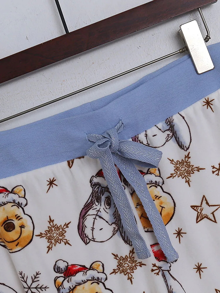 Disney Cartoon Winnie the Pooh Stitch Sports Pants Women Home Casual Sleep Pants Pajama Bottoms Streetwear Femme Trousers Unisex