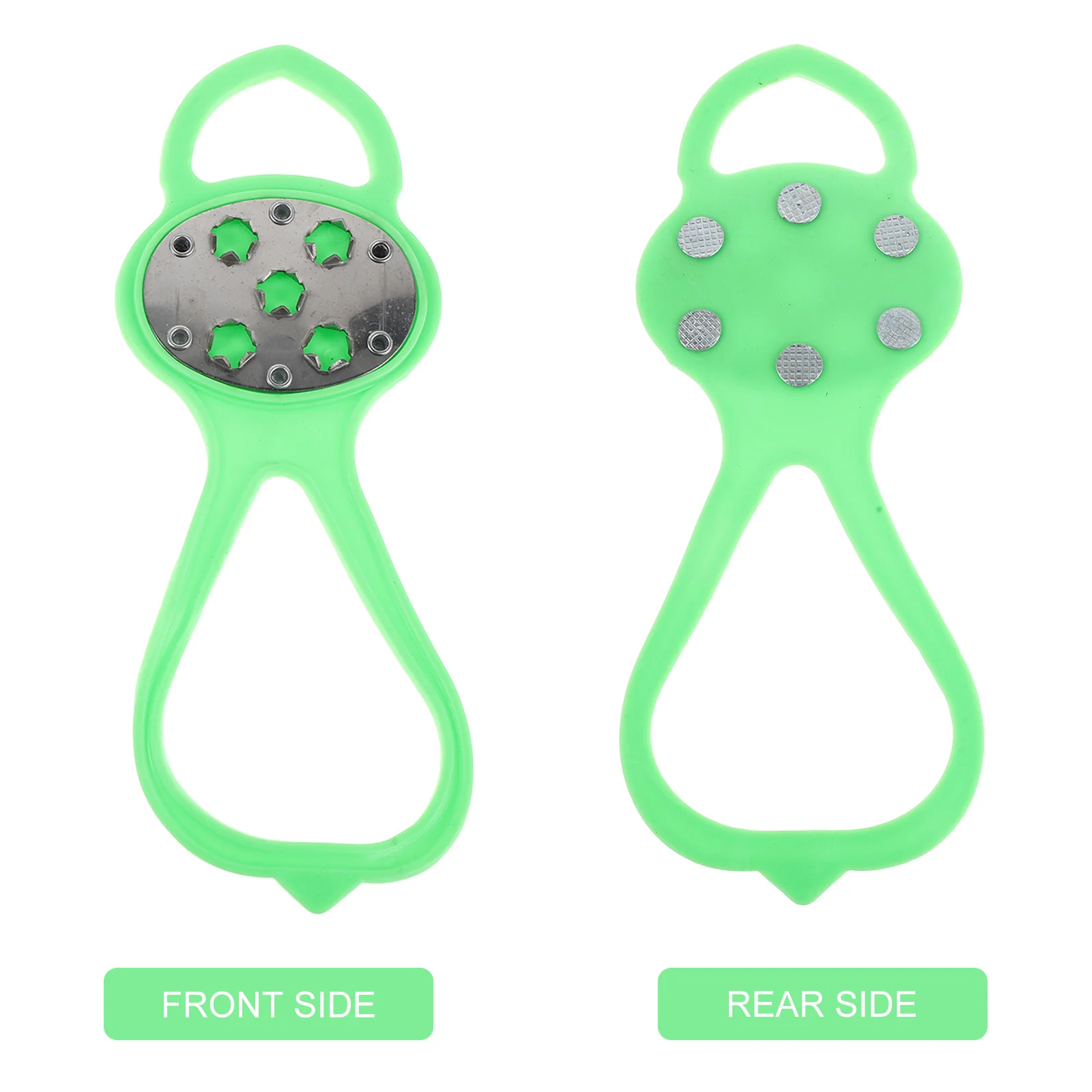 1 Para Zimowych Nakładek Antypoślizgowych na Buty z Pięcioma Ząbkami do Lodu Rozmiar 36-45 Kolce Antypoślizgowe do Butów Outdoorowych na Wędrówki i Chodzenie