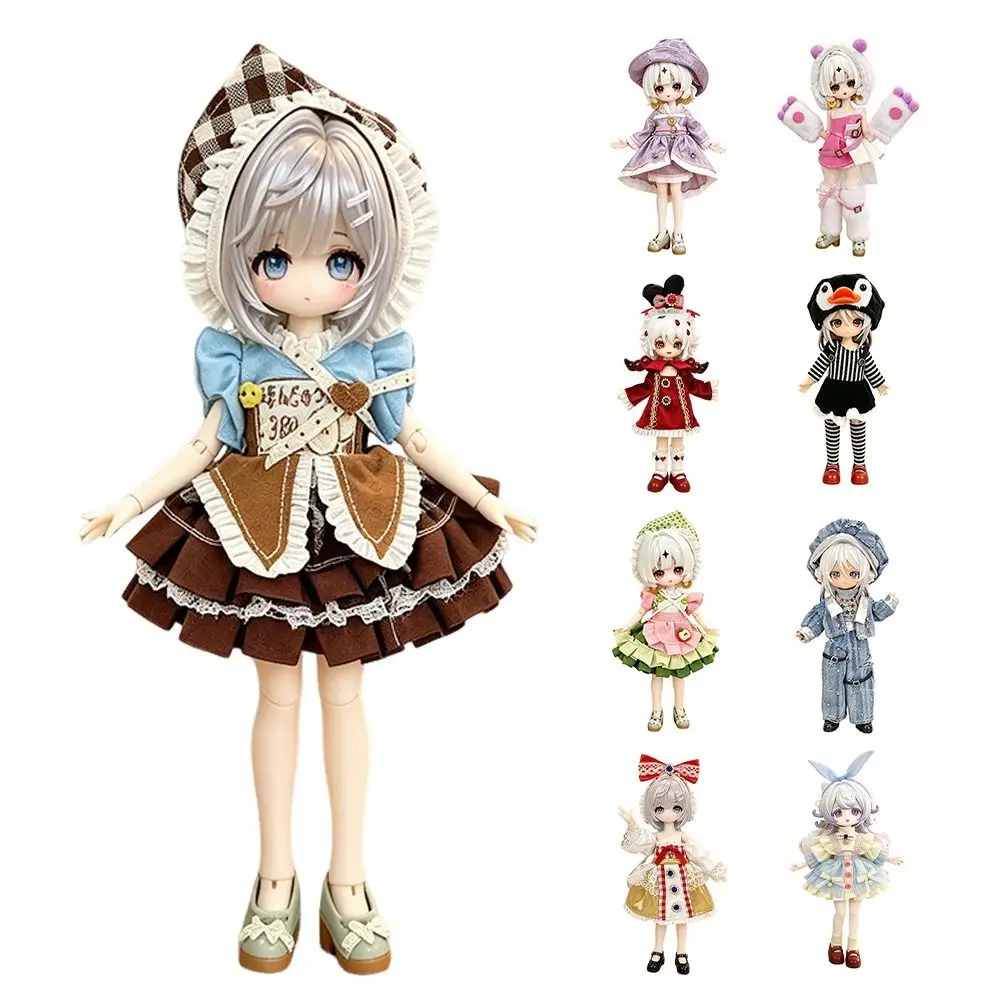 Change Clothes 8 Points BJD Doll Clothes 12 Points 11-17cm OB11 Doll Clothes Material Dollhouse Display Doll Dress Up