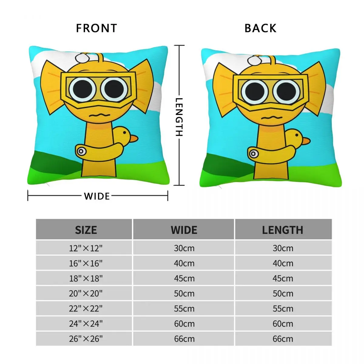 S-Sprunki لعبة كيس وسادة 2025 جديد غطاء الوسادة مربع نمط وسادة غطاء خمر سادات لمكتب سيارة ديكور المنزل #4