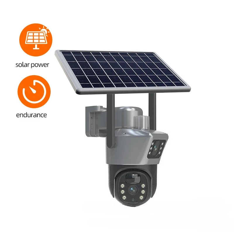 HD Night Vision Solar-Powered Surveillance Camera, Outdoor 360° Panoramic, Remote Intercom via Mobile Phone