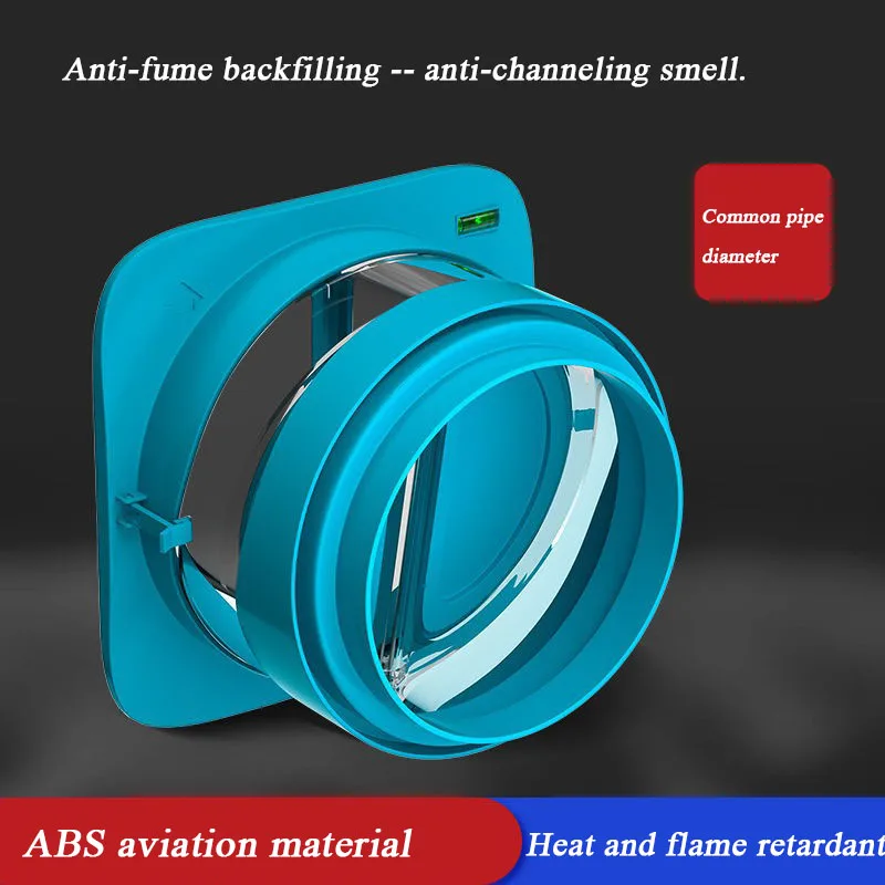 ABS Universal Range Hood Check Valve Highly Sealed And Odor Resistant Ventilation Check Valve for Home Ventilation Range Hood