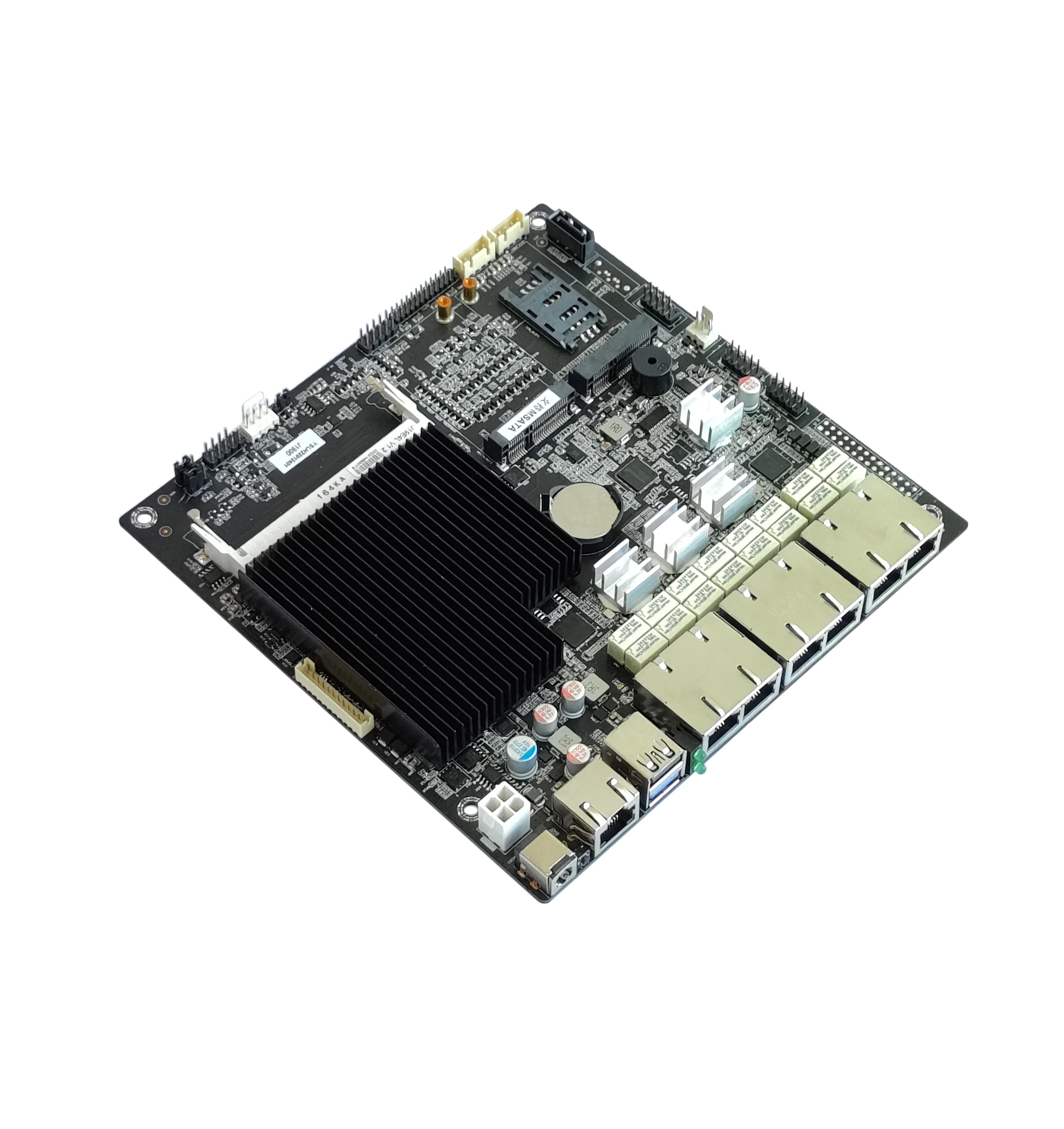 6*Network Motherboard with  J1900 Processor Bypass MSATA DDR3L Max 8G RAM Mini-PCIE SIM card