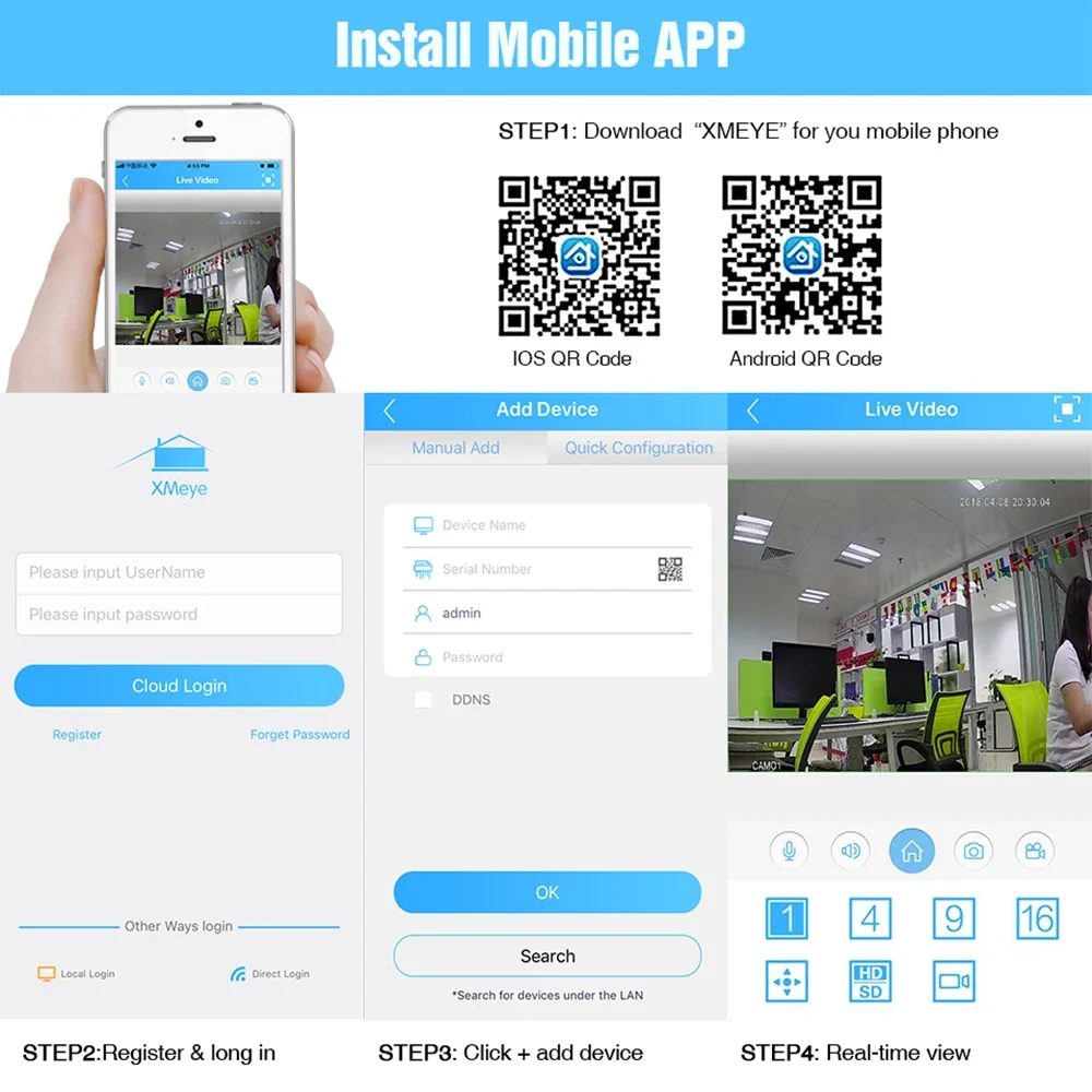 LOOSAFE 24CH H.265X Sistema di telecamere di sicurezza per visione notturna Poe Rilevamento movimento Avviso Telecamera IP 5mp Kit remoto per telefono e PC gratuito per esterni
